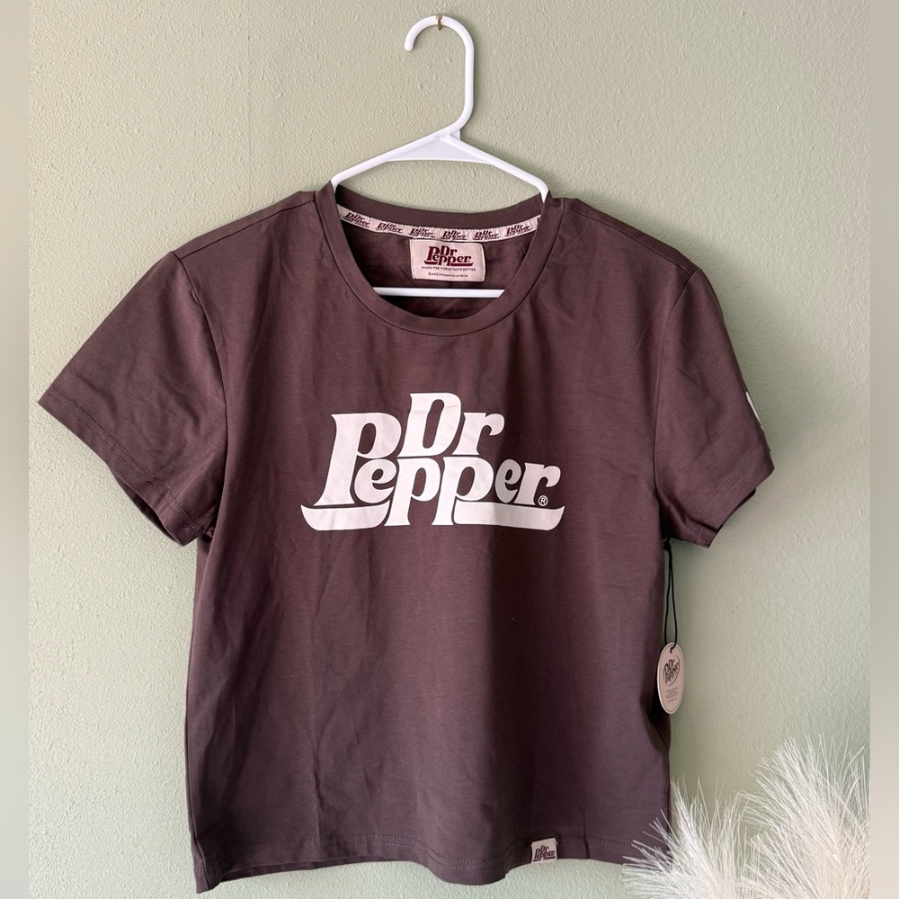 Dr Pepper Brown T-Shirt teen size M NWT